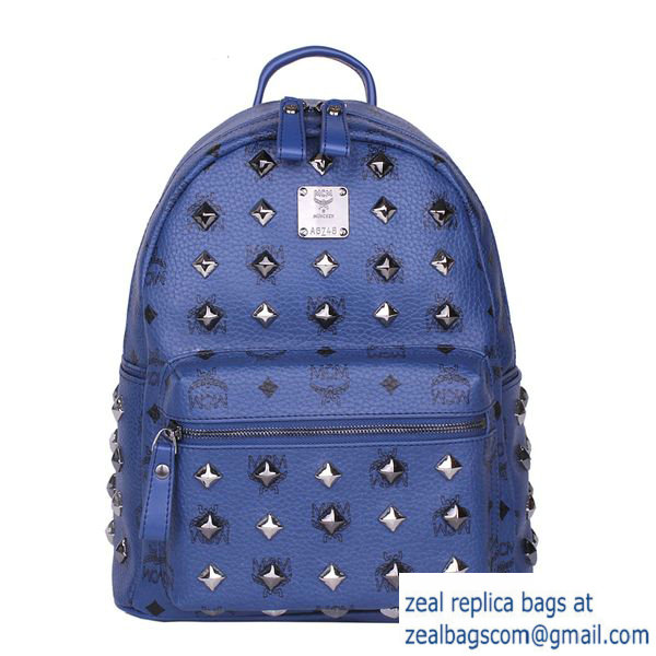 High Quality Replica MCM Stark Studded Small Backpack MC2089S Royal